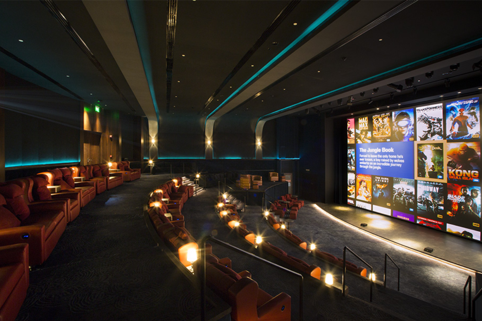 Private screening and entertainment zone